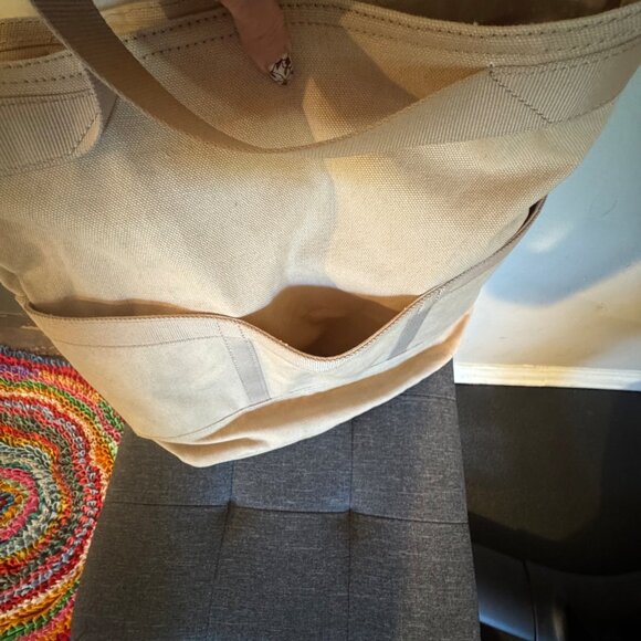 Madewell x Backdrop Canvas Tote Bag Crossbody Beige Utility Work Travel - Picture 3 of 7